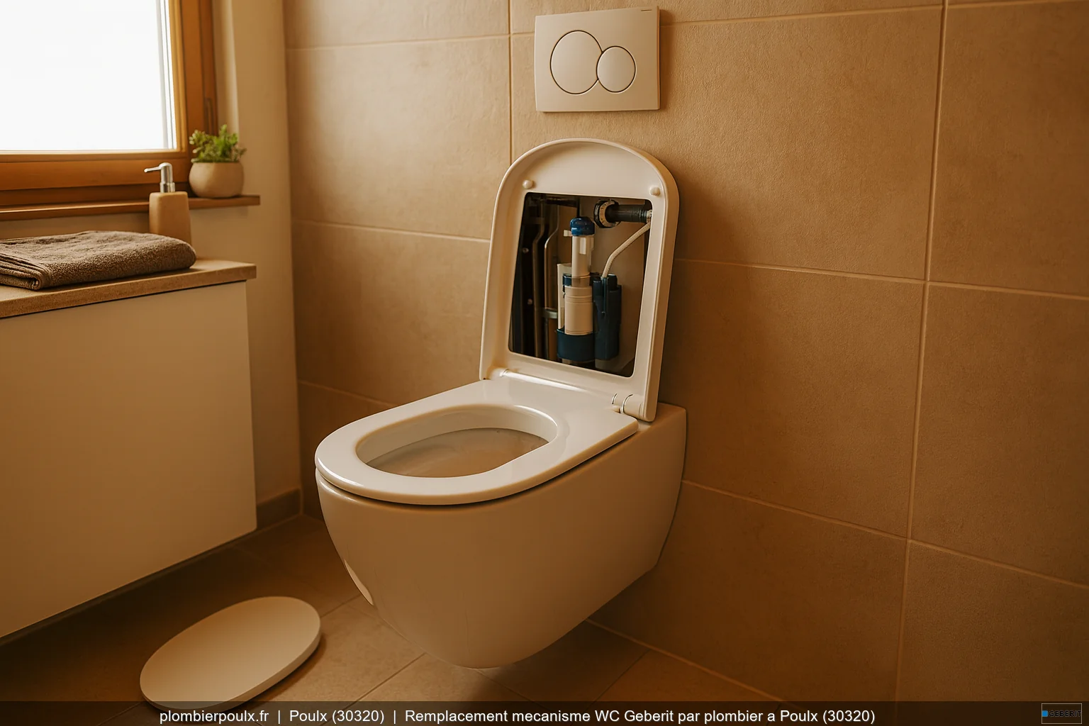 Pose WC au sol Allia Paris par plombier a Poulx (30320)