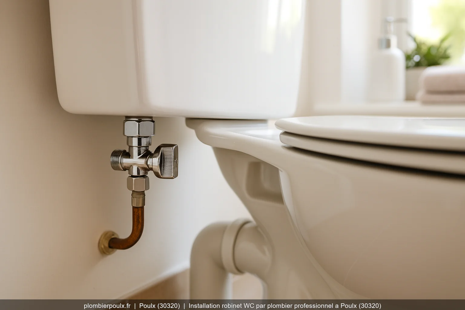 Installation robinet WC par plombier professionnel a Poulx (30320)